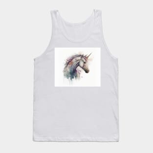 Unicorn Watercolour Painting Tank Top